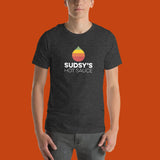 Sudsy's Hot Sauce Unisex t-shirt - Staving Artist Woodwork