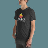 Sudsy's Hot Sauce Unisex t-shirt - Staving Artist Woodwork