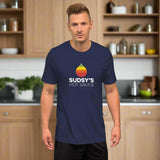 Sudsy's Hot Sauce Unisex t-shirt - Staving Artist Woodwork