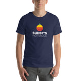 Sudsy's Hot Sauce Unisex t-shirt - Staving Artist Woodwork