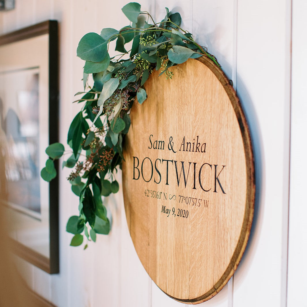 Personalized Wedding Gifts | Reclaimed Wine Barrel Keepsakes