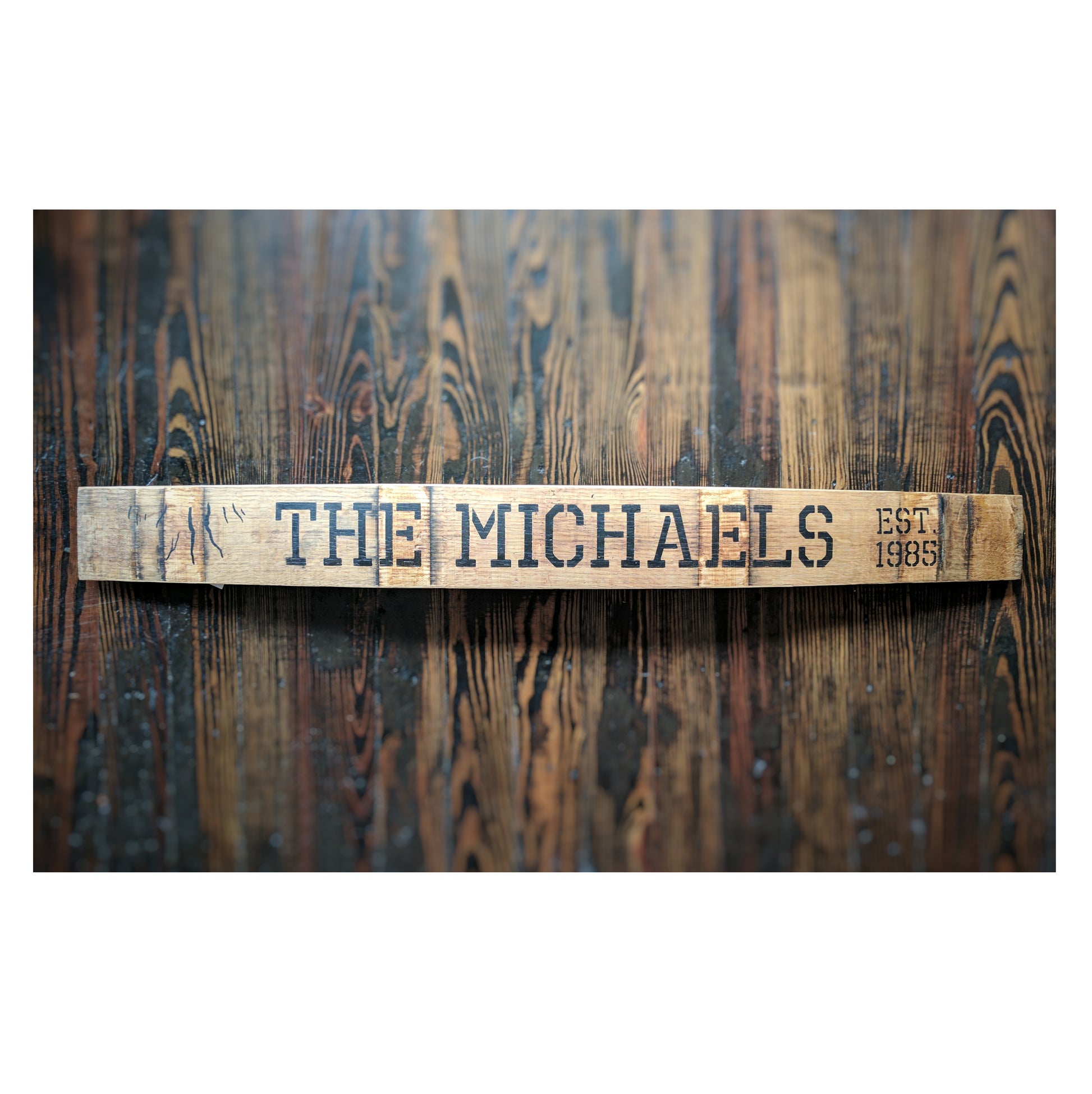 Custom Painted Wine Barrel Sign - Staving Artist Woodwork